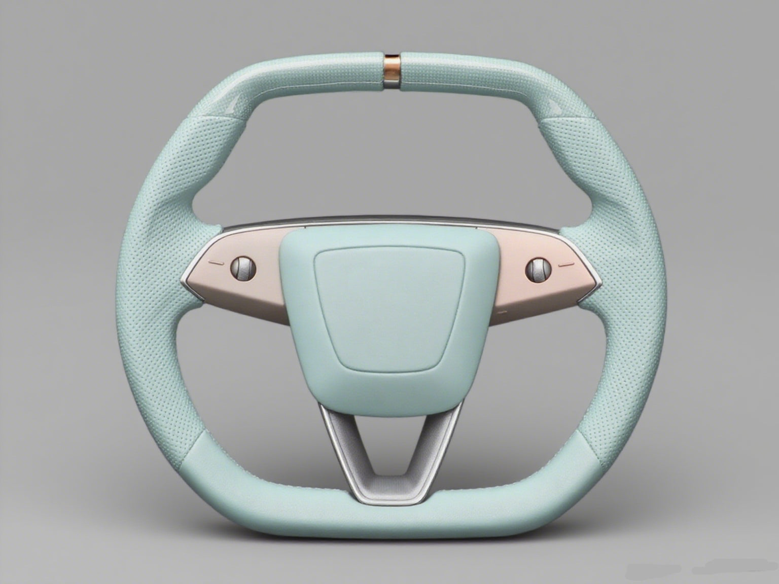 Tesla Steering Wheel Minty Fresh and Blush Toned Perfection - Axeco