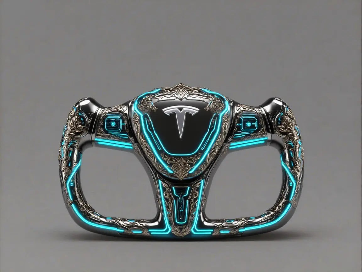 Amazing-Tesla-Yoke-Steering-Wheel-in-Cyberpunk-Style Axeco