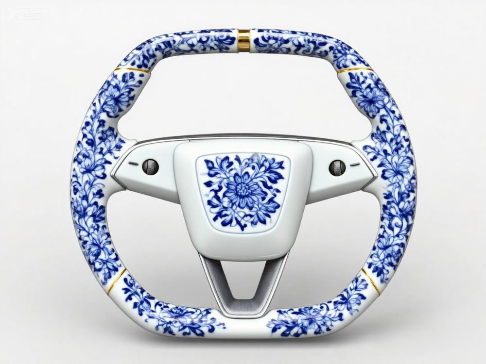 Tesla Steering Wheel Meets Blue - and - White Porcelain, Experience Sino - Western Romantic Blend - Axeco