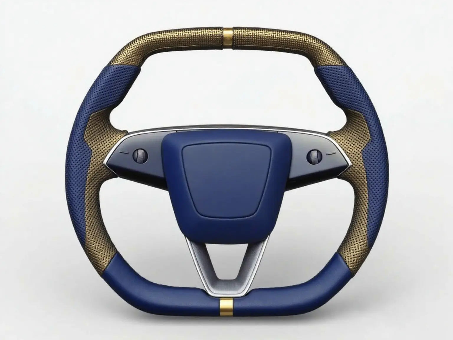 Blue-Gold-Two-Tone-Woven-Pattern-Tesla-Steering-Wheel-Super-Enhancer Axeco