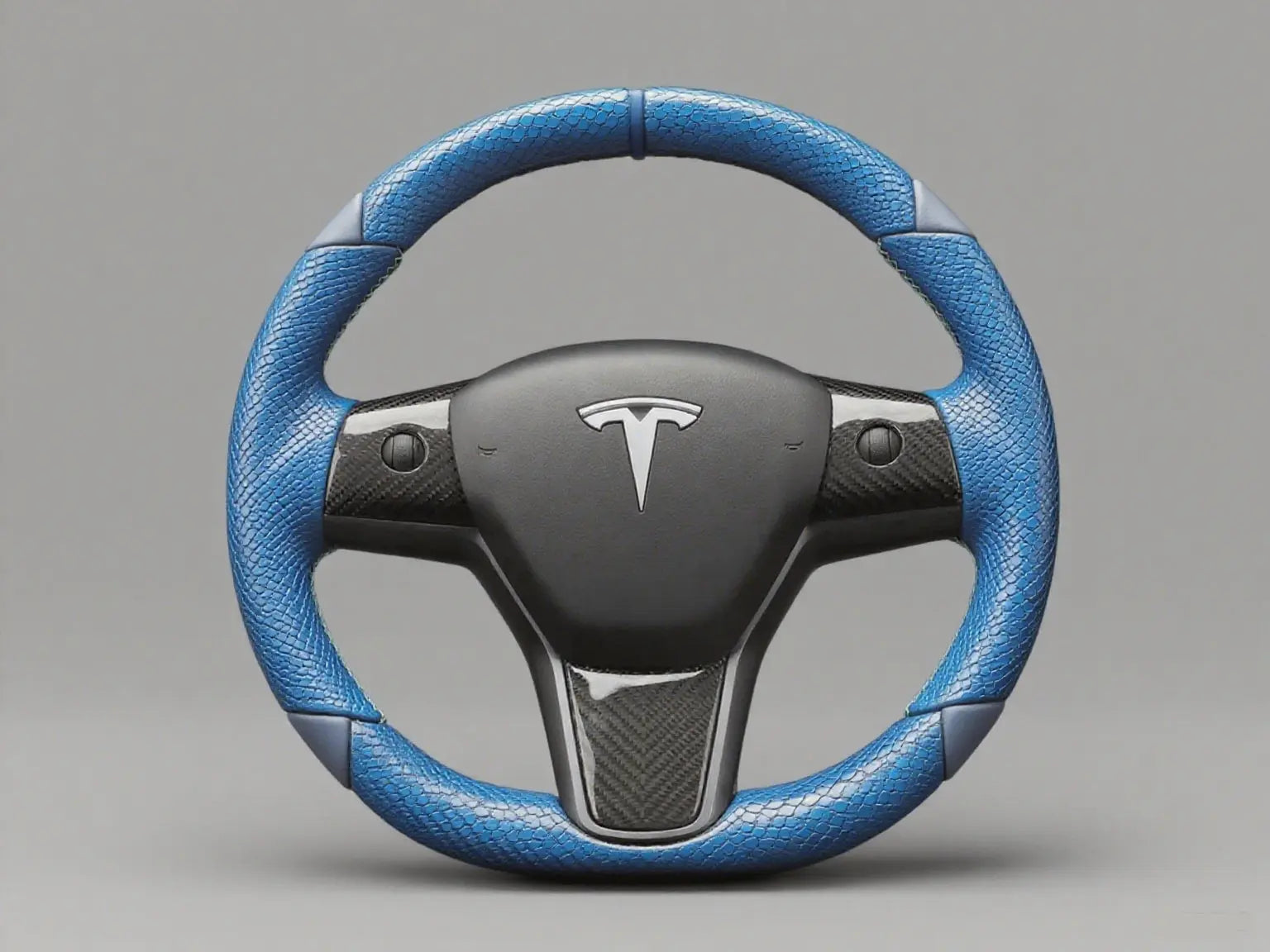 Blue-Lizard-Skin-Tesla-Steering-Wheel-DYNA-A-Stylish-Revolution-for-Your-Drive Axeco