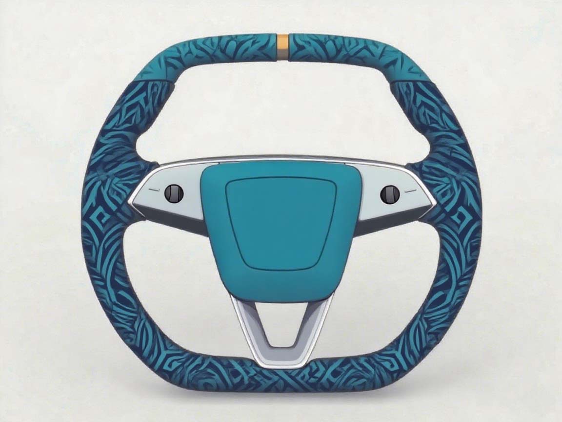 Blues Fantasy! The Unique Pattern of Tesla Steering Wheel Shows Its Magic Charm - Axeco
