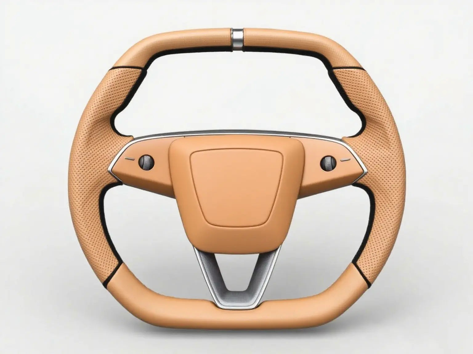 Brown-Black-Two-Tone-Tesla-Steering-Wheel-Super-Enhancer Axeco
