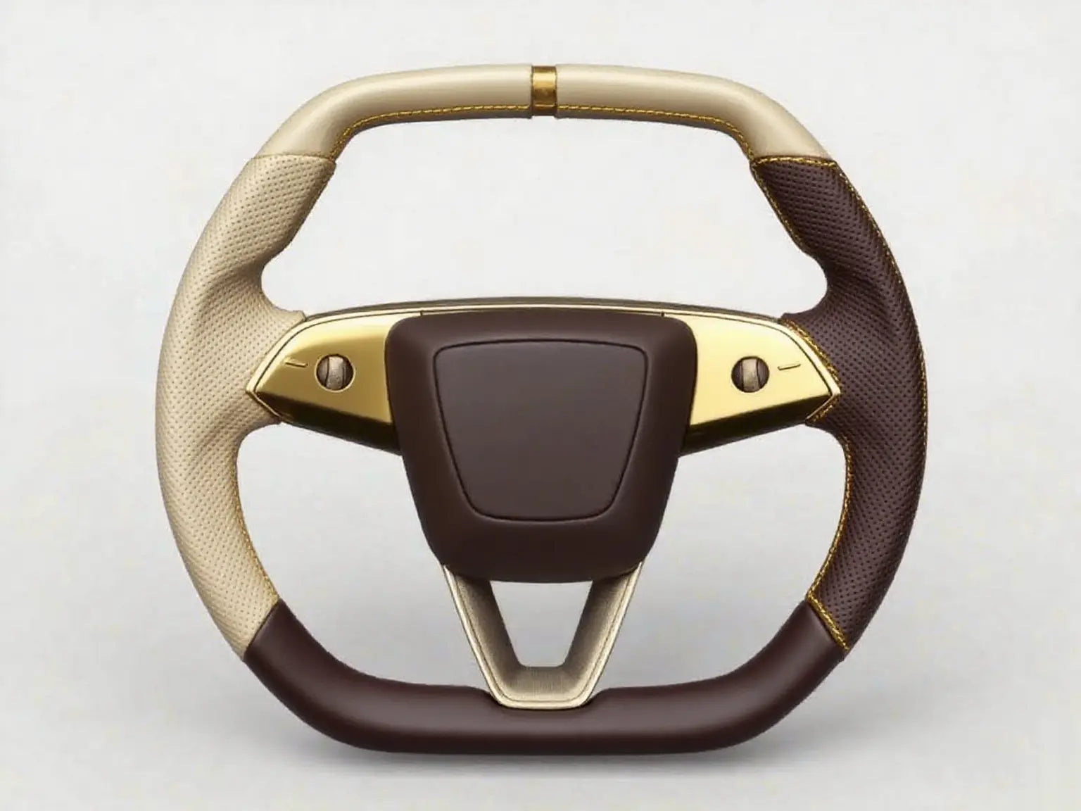 Brown-Gold-Two-Tone-Tesla-Steering-Wheel-Super-Enhancer Axeco