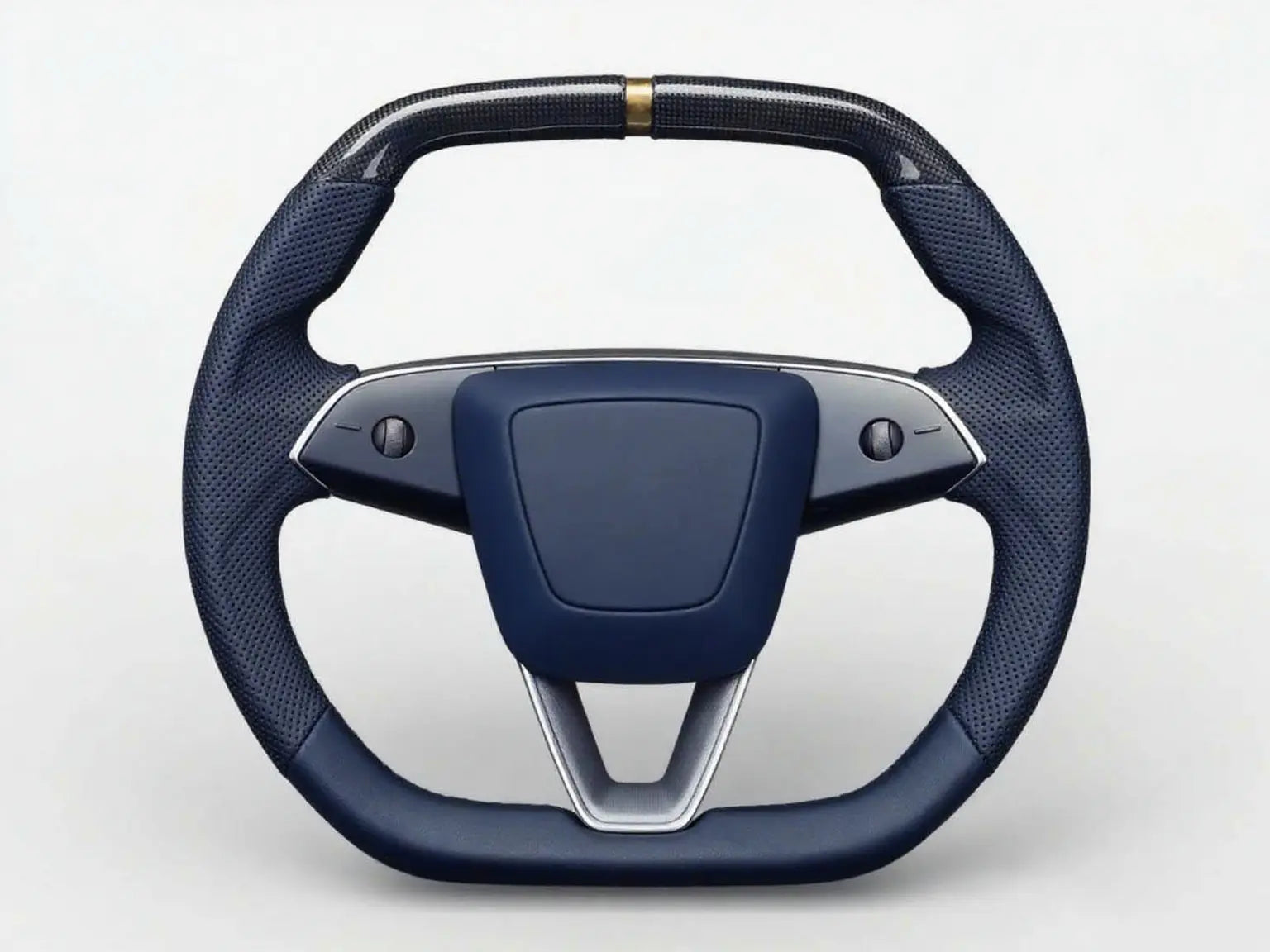 Carbon-Fiber-Navy-Blue-Two-Tone-Tesla-Steering-Wheel-Super-Enhancer Axeco