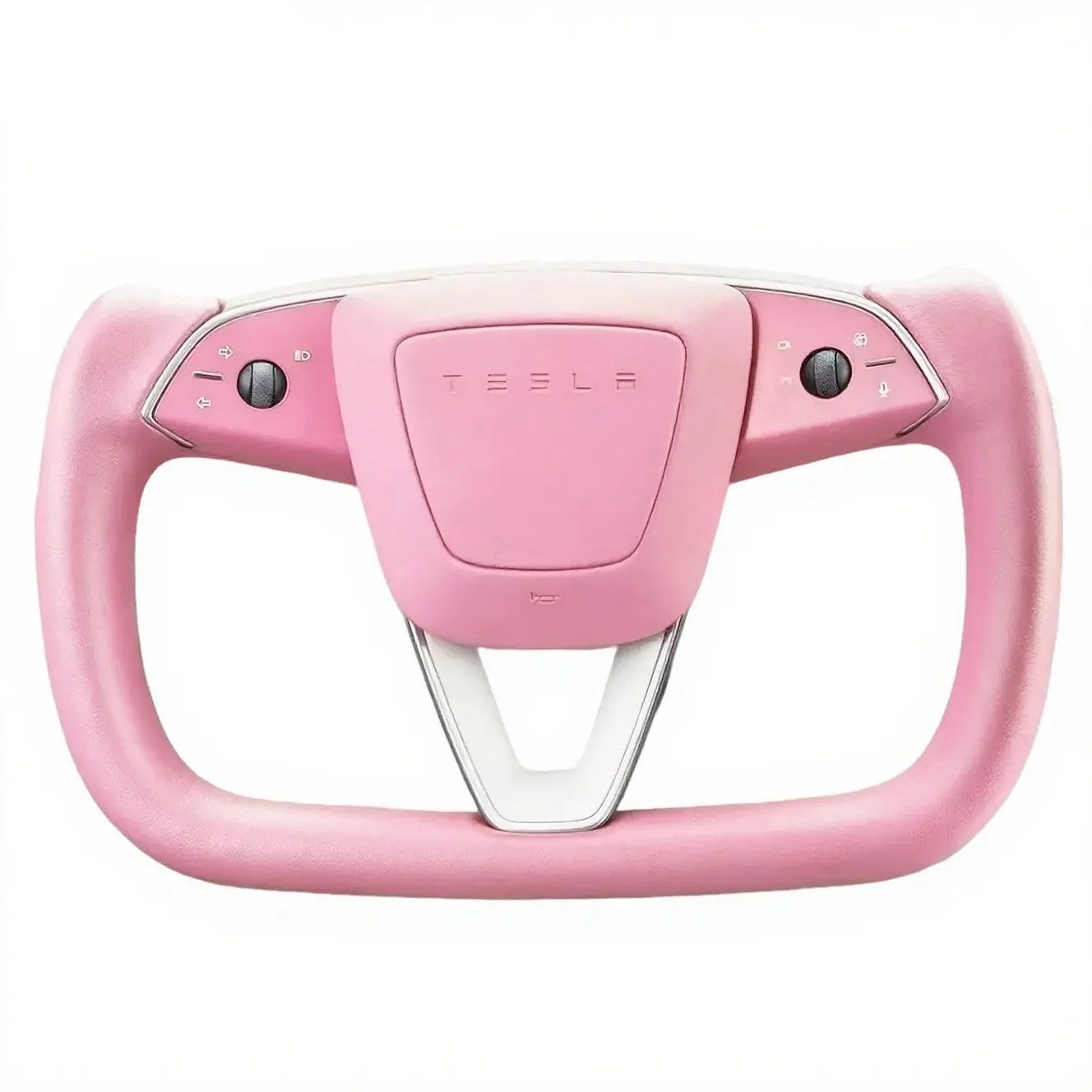 Cherry-Blossom-Pink-Yoke-Tesla-Model-3-Steering-Wheel-Welds-Romance-Right-Onto-the-Steering-Wheel Axeco