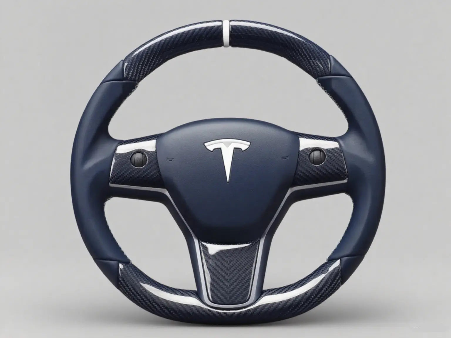 Deep-Sea-Blue-Carbon-Tesla-Steering-Wheel-DYNA-Remodeling-Driving-Style Axeco