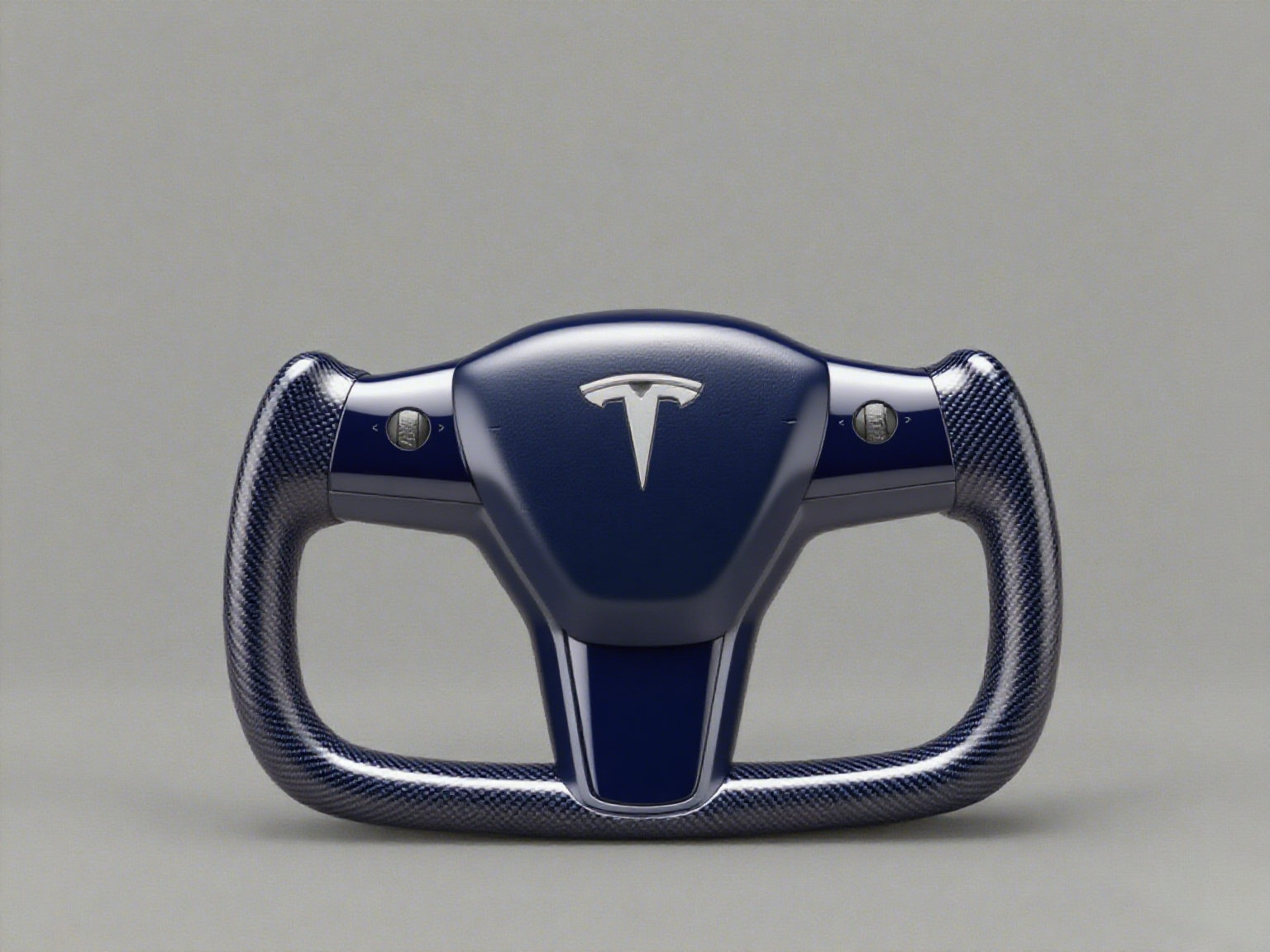 Deep - sea Blue Tesla Yoke Steering Wheel, Demonstrating Steady Strength - Axeco