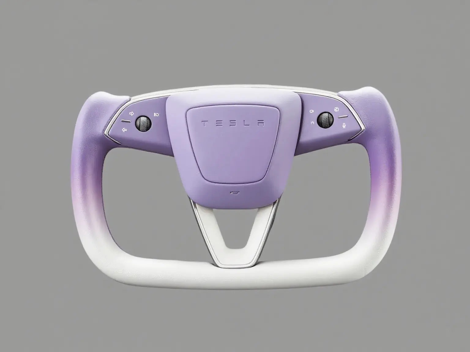 Dreamy-Allure-Tesla-Yoke-Steering-Wheel-with-Gradient-Purple-white-Leather Axeco