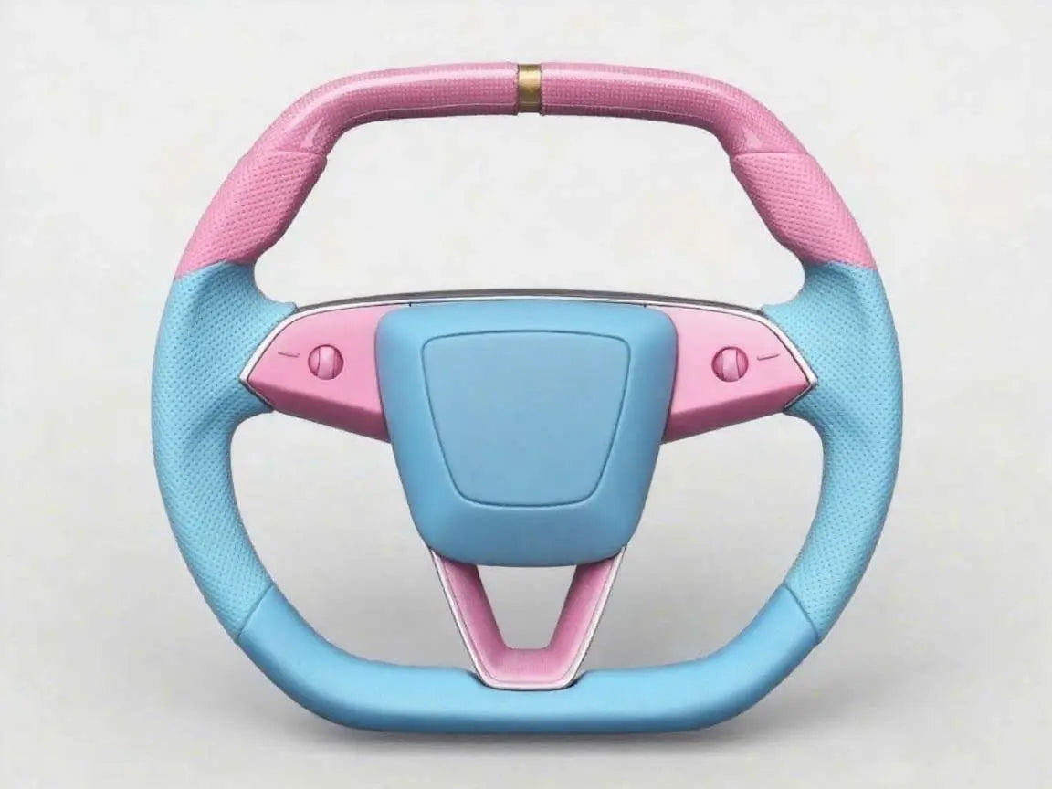 Dreamy-Appointment-Tesla-Steering-Wheel-with-Pink-blue-Fantasy Axeco