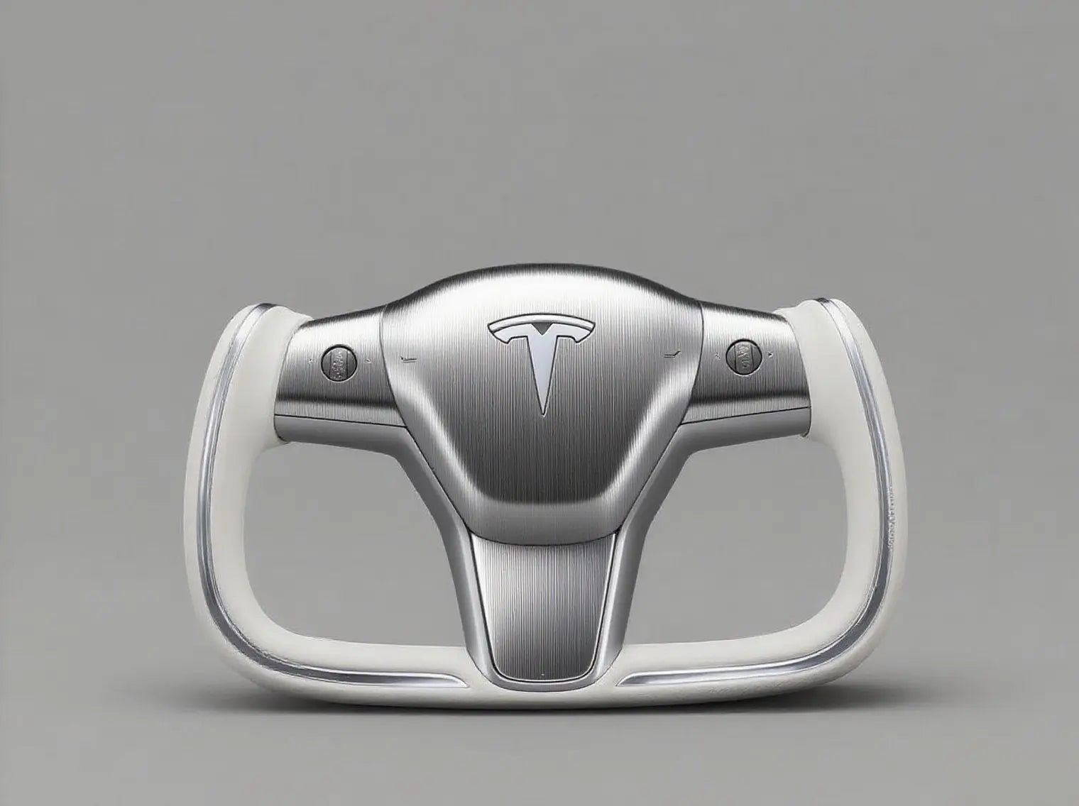 Dual-Tone-Metal-Leather-Tesla-Steering-Wheel-Elevating-Sleek-Modernity Axeco