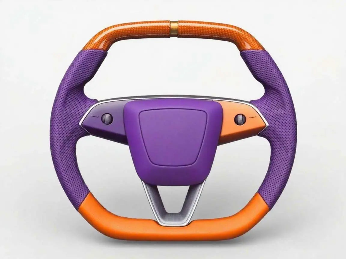Dynamic-Variation-Tesla-Steering-Wheel-with-Purple-orange-Glow Axeco