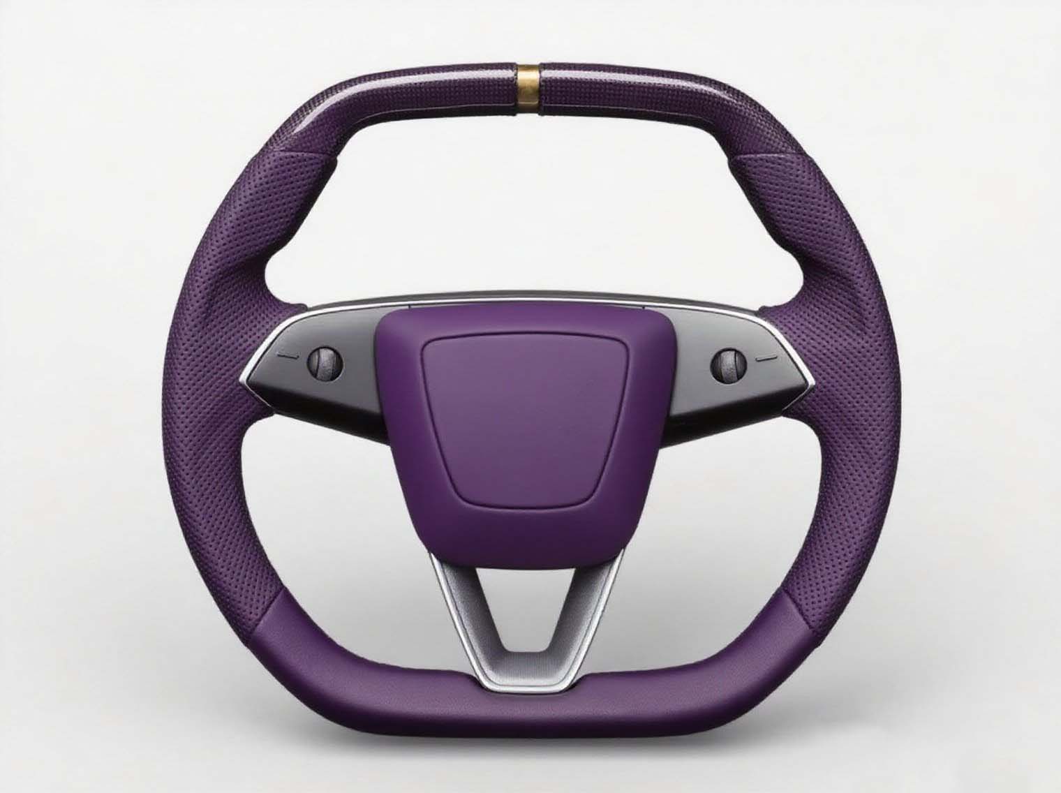 Encounter the Purple Tesla Steering Wheel, Feel the Charm of Mysterious Purple Hue - Axeco
