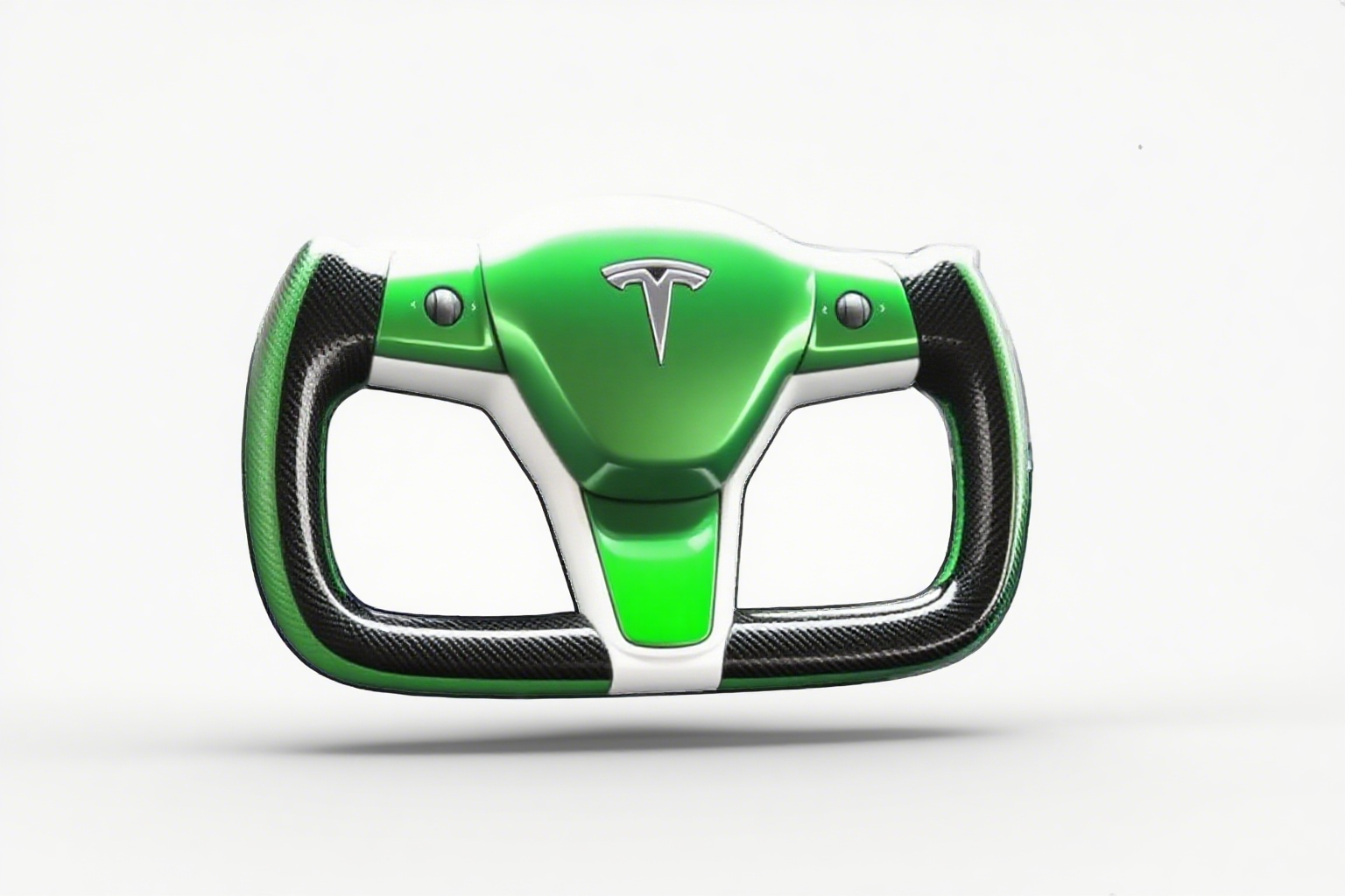 Explosive! Green Tesla Yoke Steering Wheel, So Stunning - Axeco