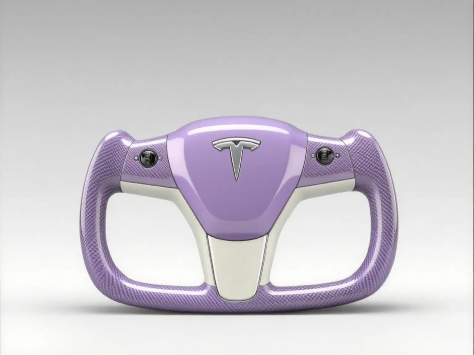 Gentle-Impact-Tesla-Yoke-Steering-Wheel-in-Light-Purple-Dreaminess Axeco