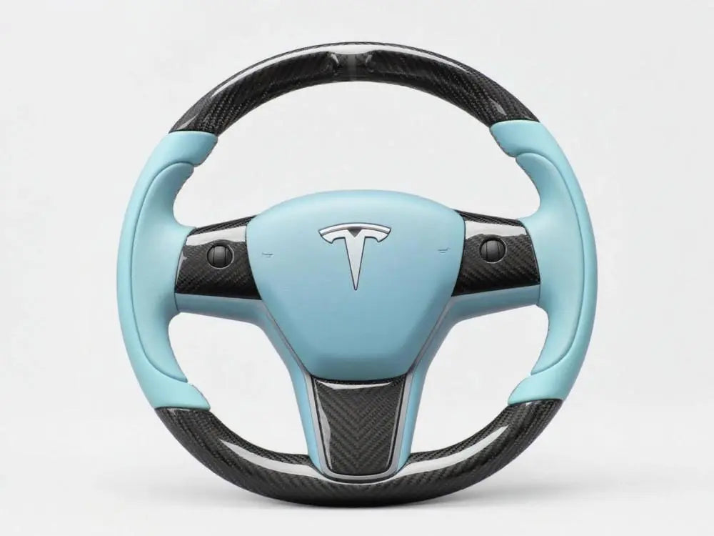 Glacier-Blue-and-Carbon-Fiber-Tesla-Steering-Wheel-Track-Master Axeco