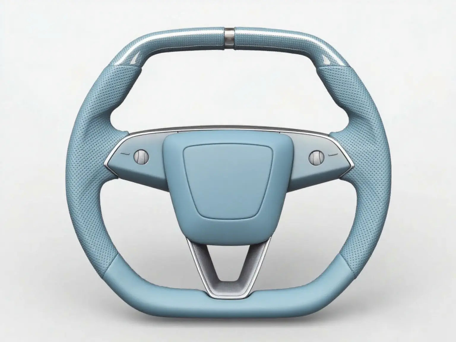 Light-Blue-Perforated-Leather-Tesla-Steering-Wheel-Super-Enhancer Axeco