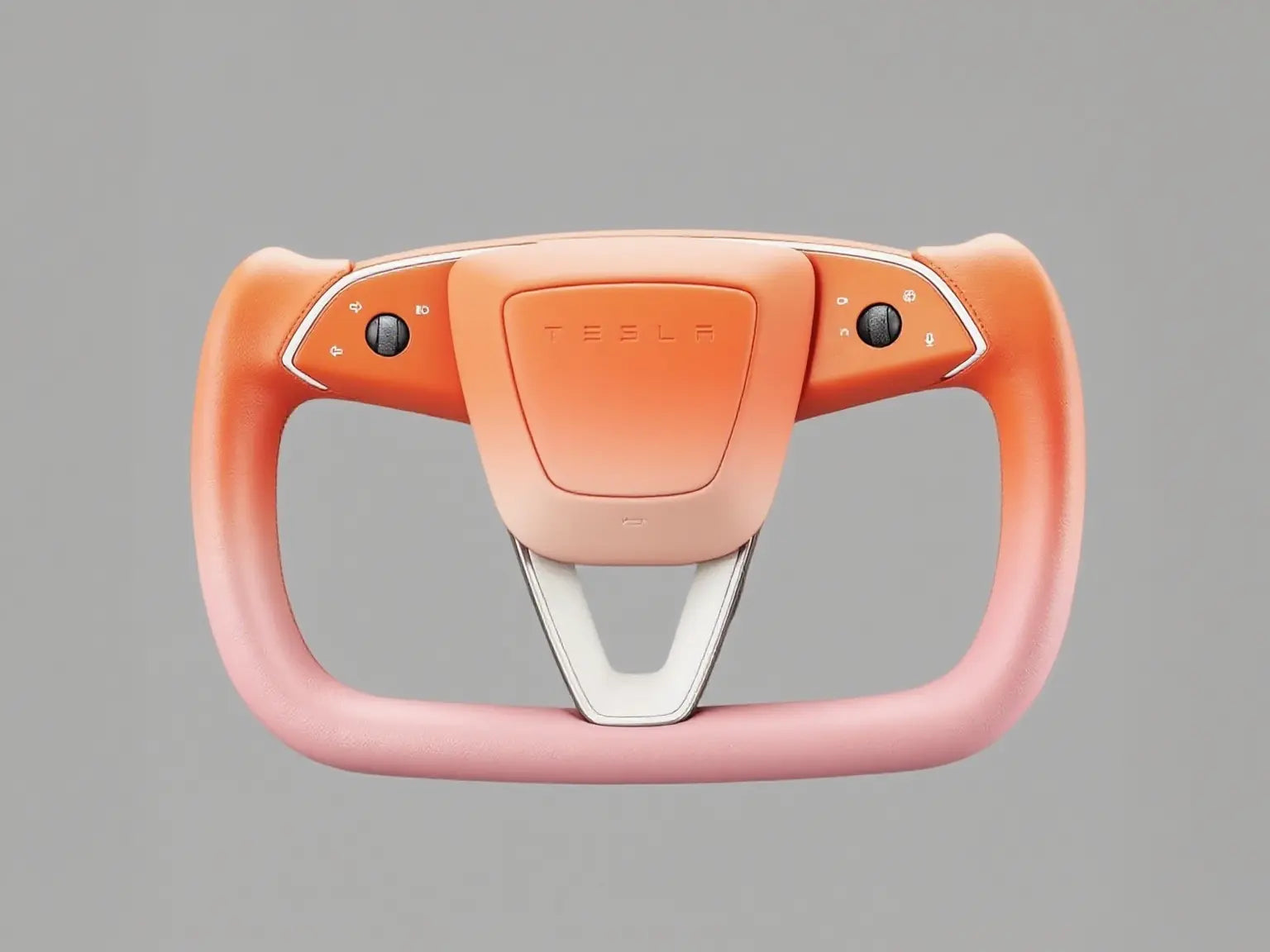 Lively-Choice-Tesla-Yoke-Steering-Wheel-with-Gradient-Orange-pink-Leather Axeco