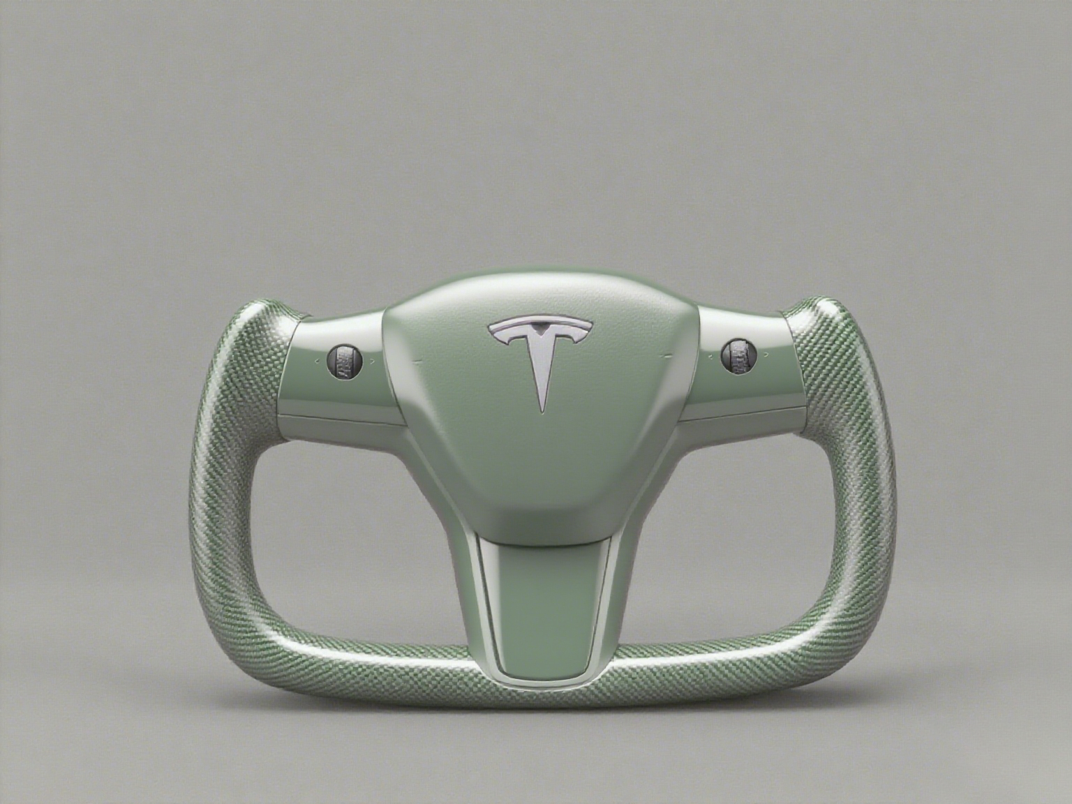 Morandi Green Tesla Yoke Steering Wheel, Deducing Advanced Relaxation - Axeco