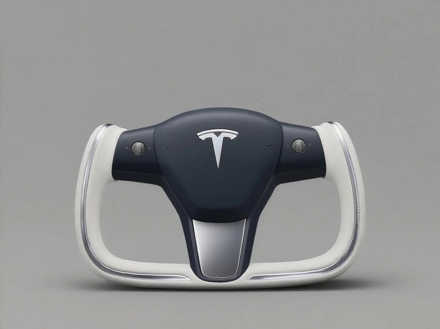 Navy-Leather-Tesla-Steering-Wheel-with-White-Grips-Elevating-Sophisticated-Refinement Axeco