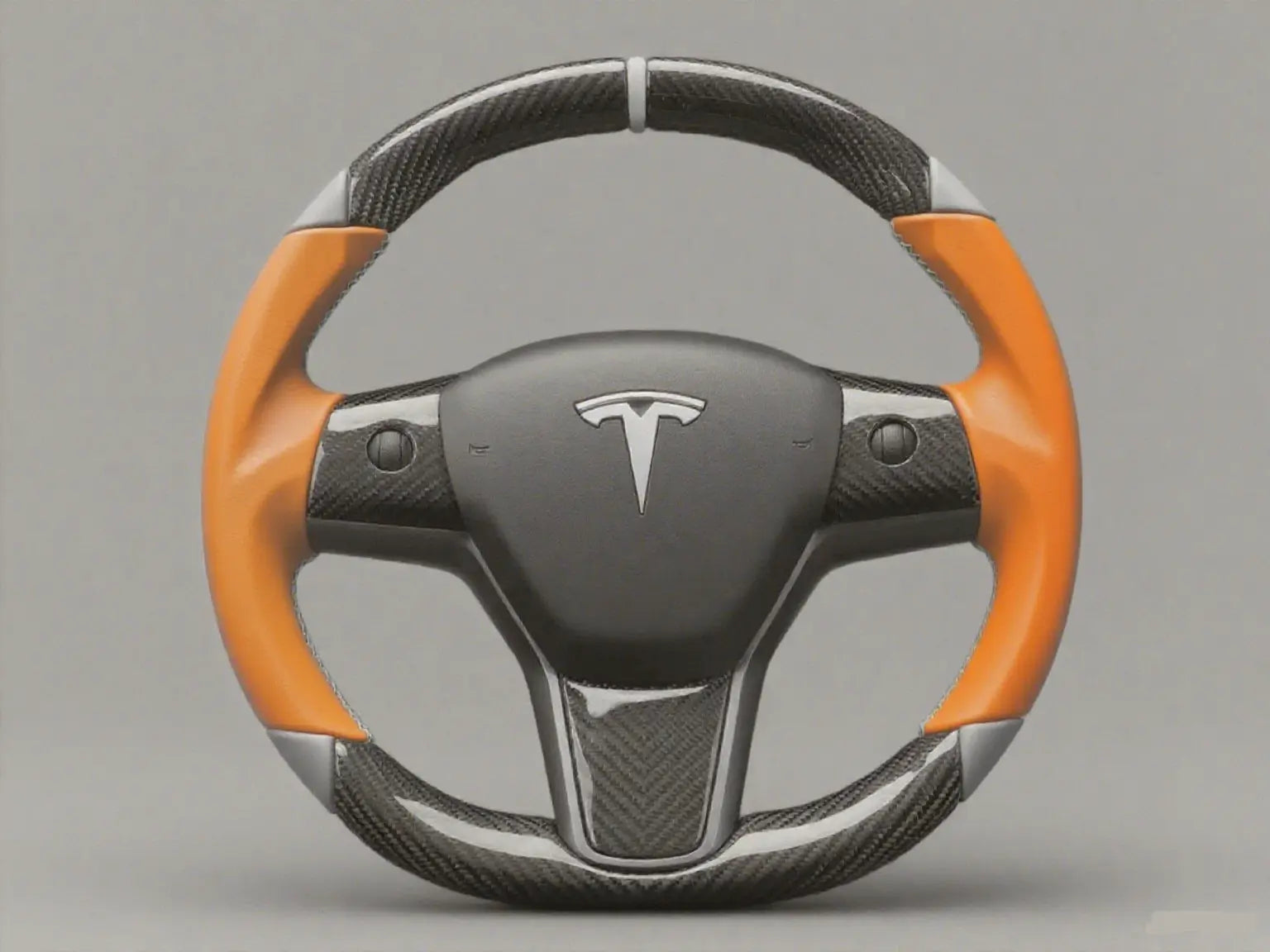 Orange-Gray-Carbon-Tesla-Steering-Wheel-DYNA-A-Bold-Blend-for-Your-Drive Axeco