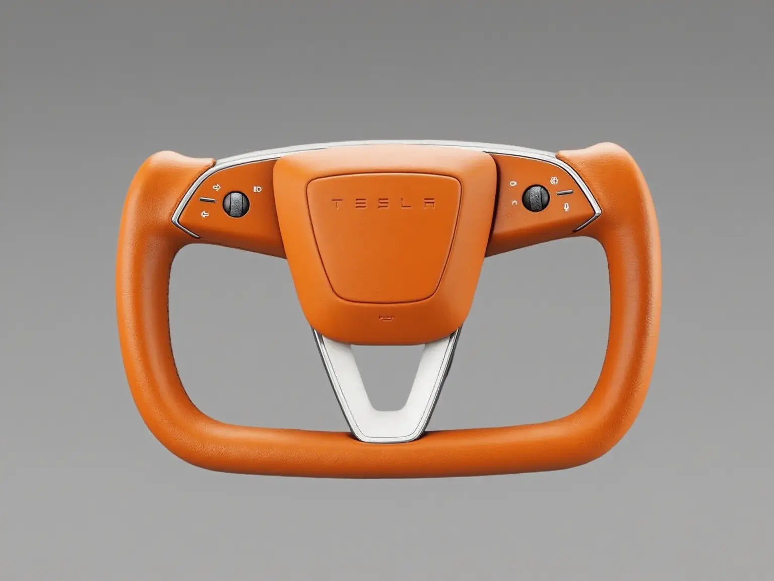 Orange-Leather-Tesla-Yoke-Steering-Wheel-Releasing-Vivid-Energy Axeco