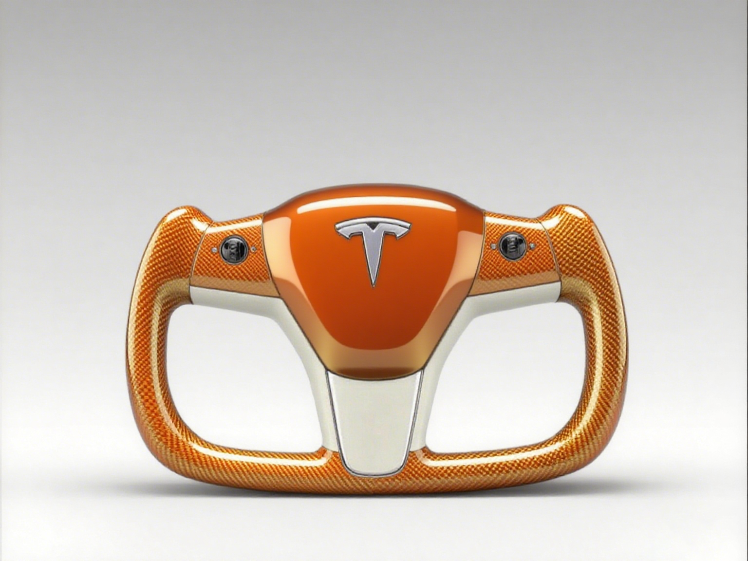 Orange Storm! Tesla Yoke Steering Wheel Newly Debuts - Axeco