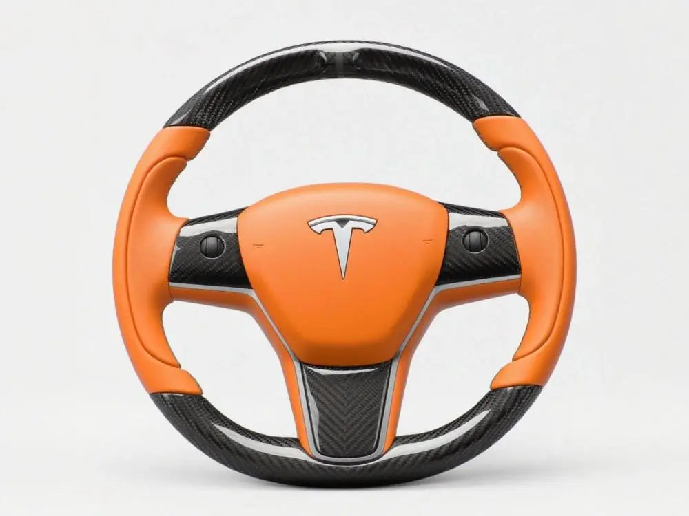 Orange-and-Carbon-Fiber-Tesla-Steering-Wheel-Track-Master Axeco