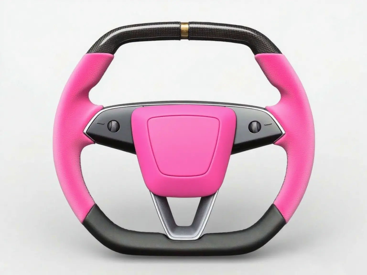 Pink-Black-Carbon-Fiber-Tesla-Steering-Wheel-Super-Enhancer Axeco