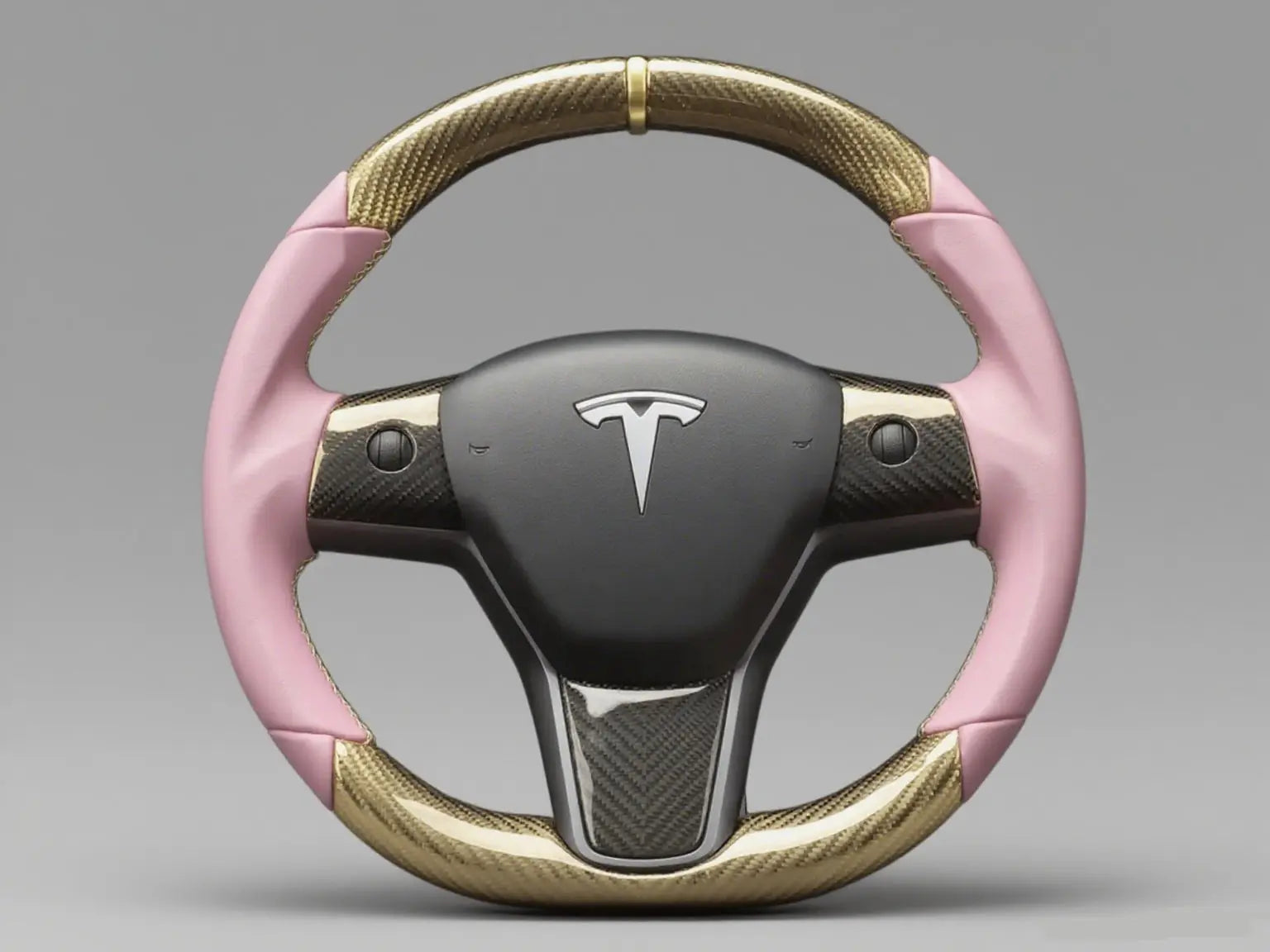 Pink-Gold-Carbon-Tesla-Steering-Wheel-DYNA-A-Blend-of-Sweet-and-Luxe-for-Your-Drive Axeco
