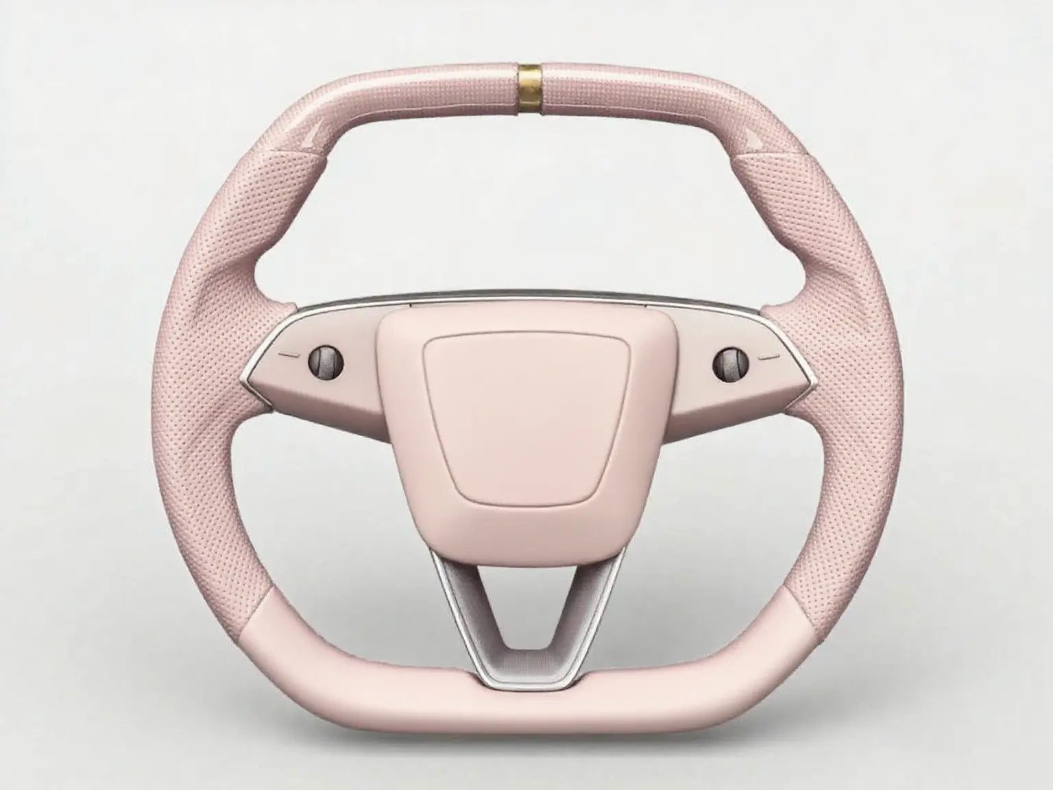 Pink-Gold-Two-Tone-Perforated-Leather-Tesla-Steering-Wheel-Super-Enhancer Axeco