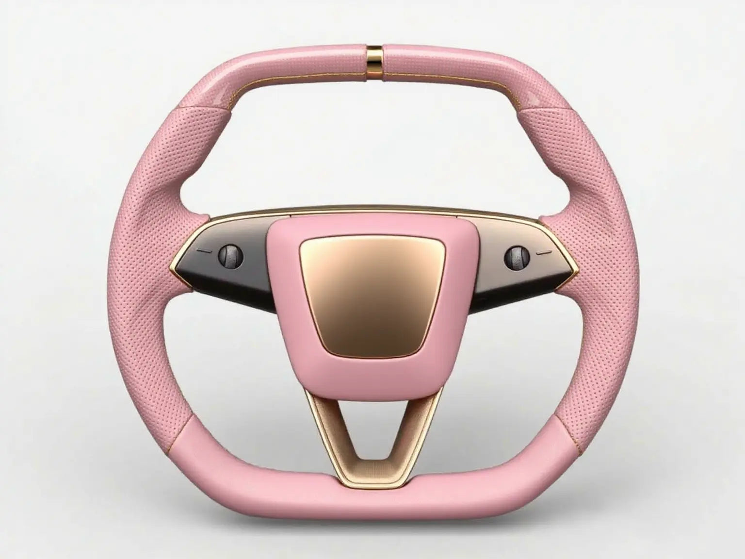 Pink-Gold-Two-Tone-Tesla-Steering-Wheel-Super-Enhancer Axeco