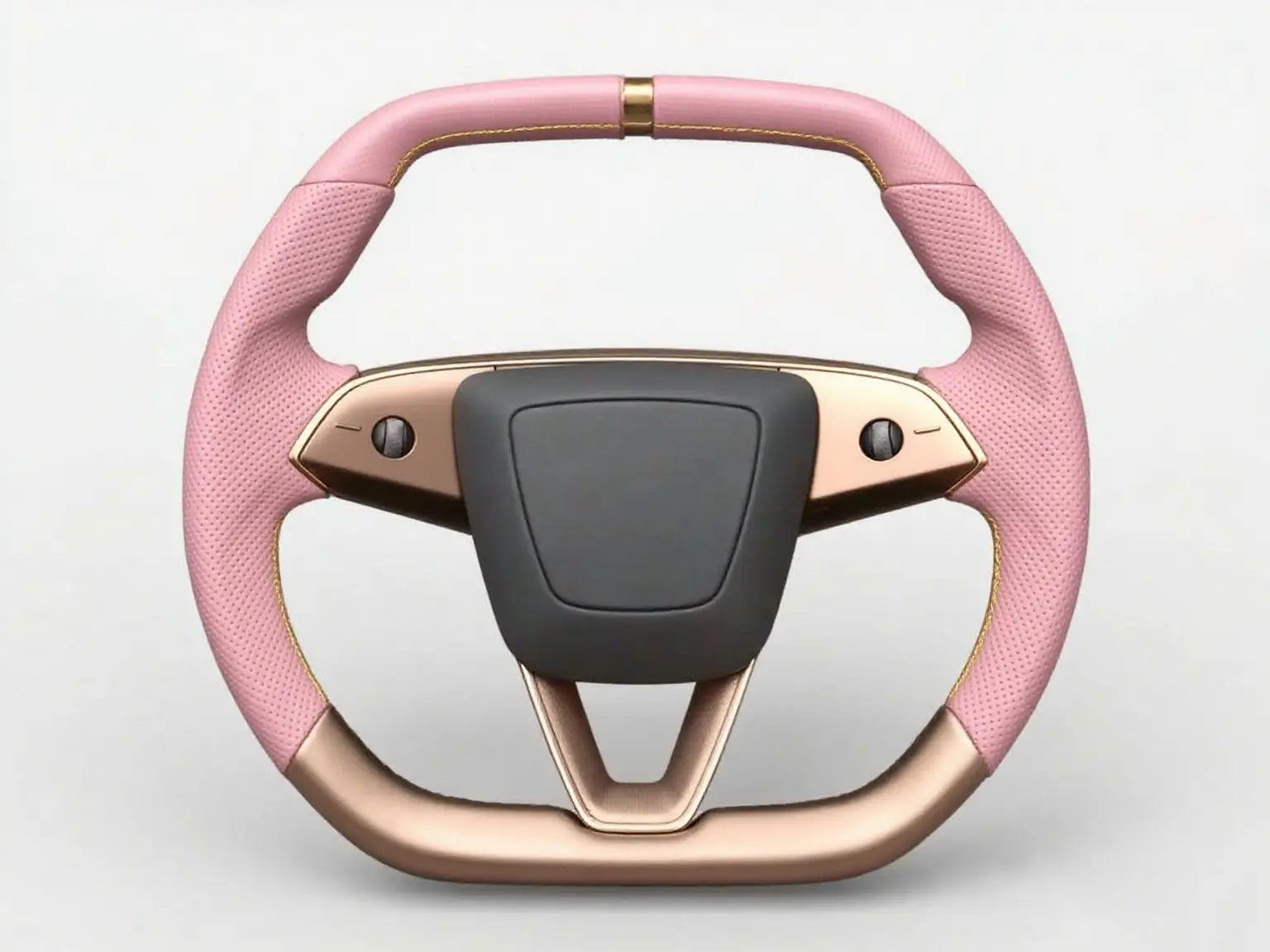 Pink-Gold-Two-Tone-Tesla-Steering-Wheel-Super-Enhancer Axeco