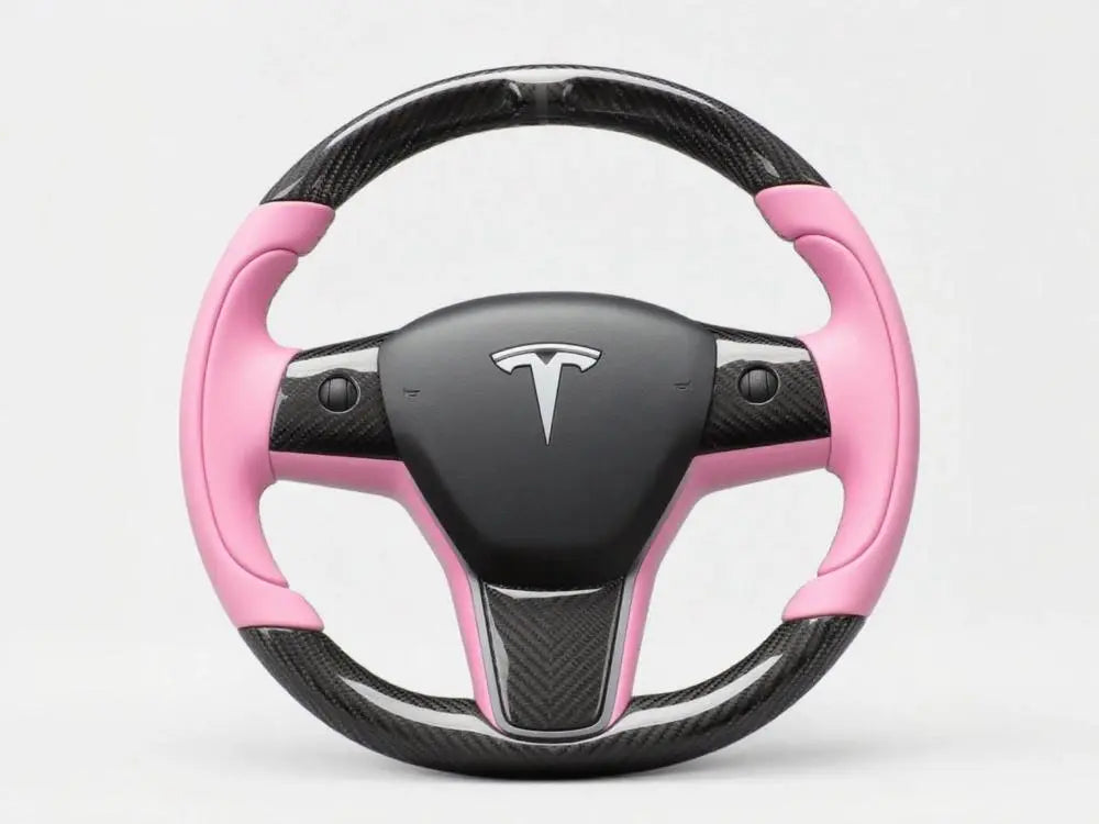 Pink-Meets-Carbon-Fiber-Tesla-Steering-Wheel-Deduces-the-Ultimate-Collision-of-Sweet-and-Cool Axeco