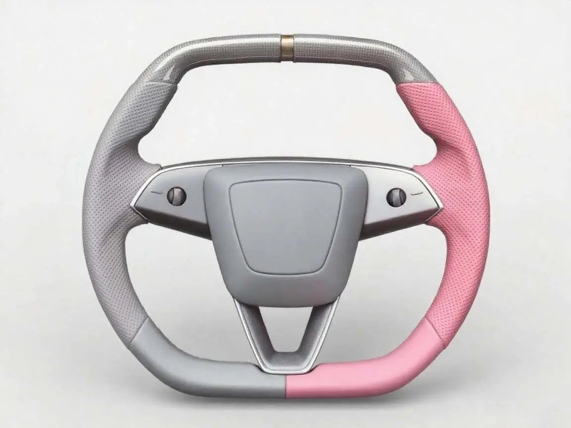 Powder-Gray-Encounter-Tesla-Steering-Wheel-New-Chapter-in-Fashion Axeco