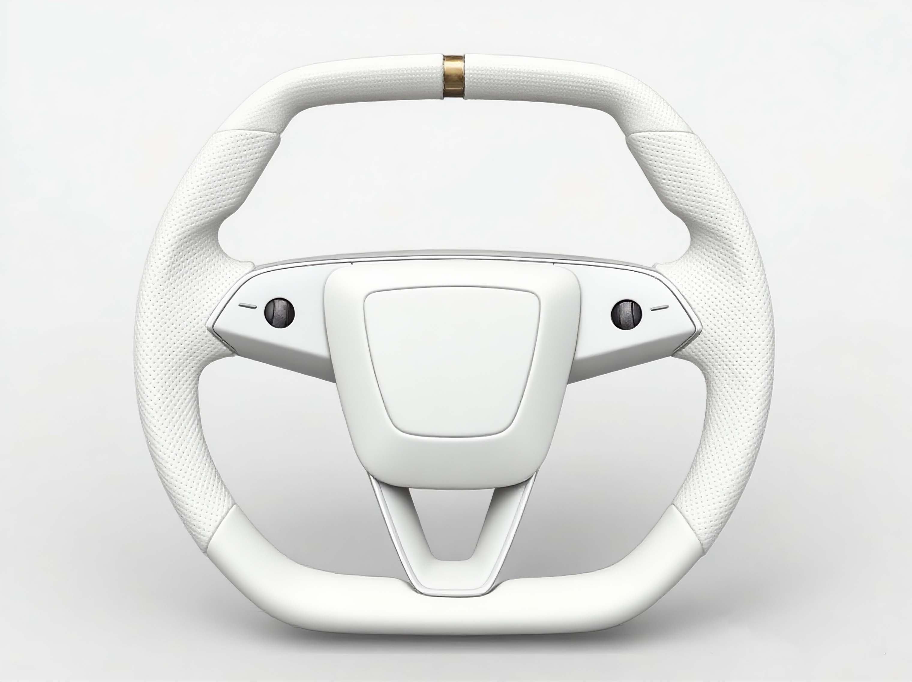 Pure White Tesla Steering Wheel, Deducing the Minimalist and Pure Beauty - Axeco