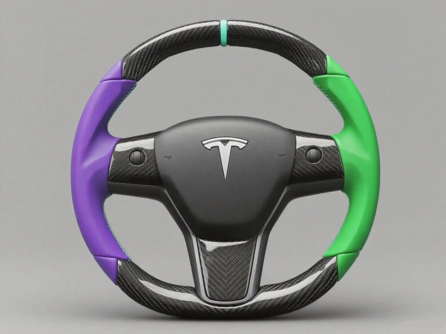 Purple-Green-Carbon-Tesla-Steering-Wheel-DYNA-A-Colorful-Fusion-for-Your-Drive Axeco