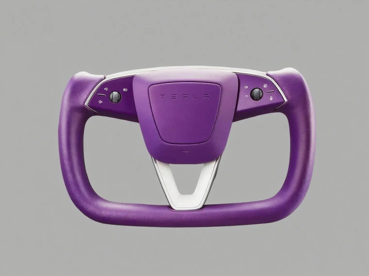 Purple Tesla Yoke Steering Wheel Grasps High - end Feel - Axeco
