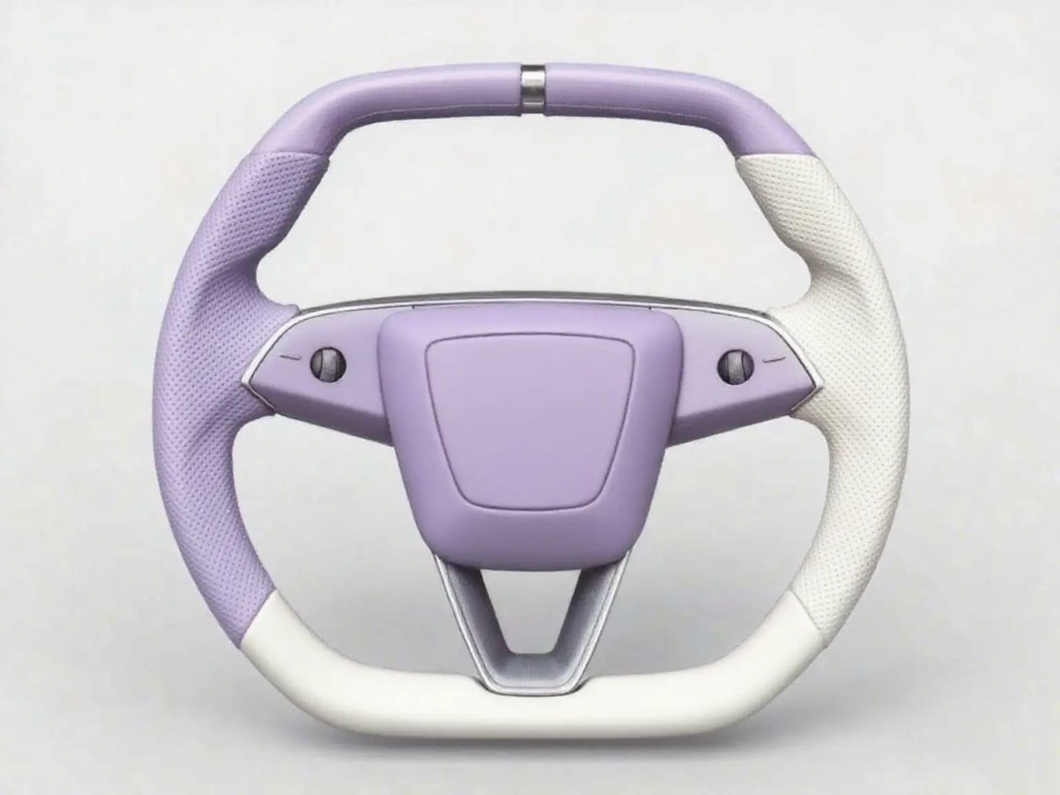 Purple-White-Two-Tone-Perforated-Leather-Tesla-Steering-Wheel-Super-Enhancer Axeco