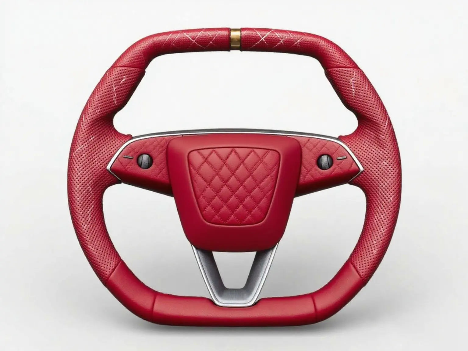 Red-Quilted-Leather-Tesla-Steering-Wheel-Super-Enhancer Axeco