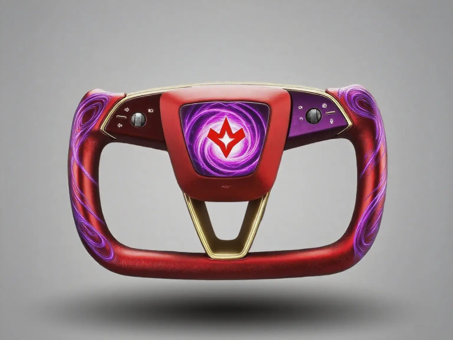 Red-purple-gold-Leather-Tesla-Yoke-Steering-Wheel-Deducing-the-Mystic-Flavor-of-Fantasy-Theme Axeco