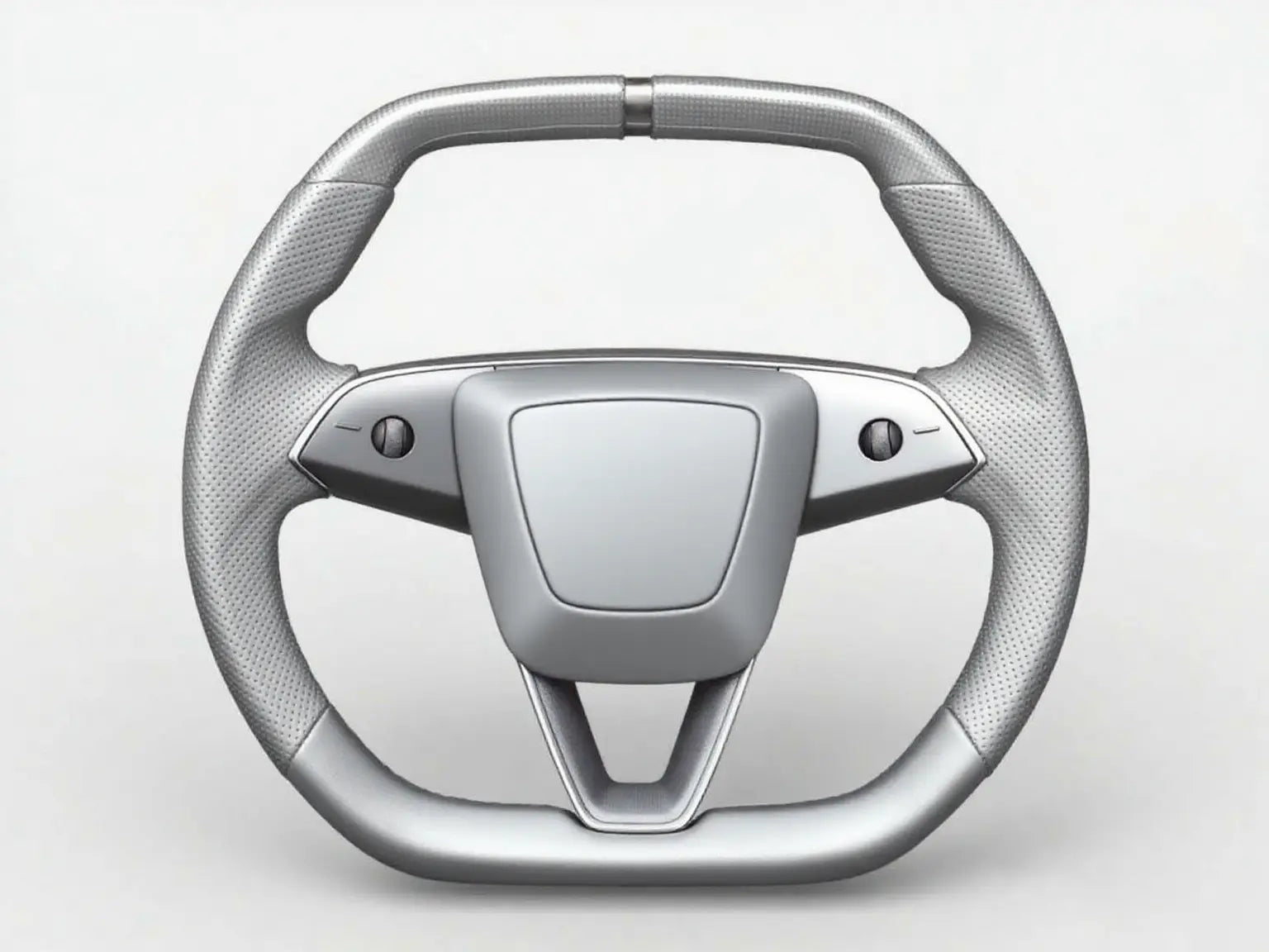 Silver-Perforated-Leather-Tesla-Steering-Wheel-Super-Enhancer Axeco