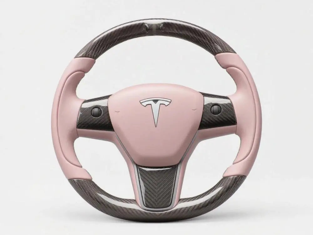 Soft-Pink-and-Carbon-Fiber-Tesla-Steering-Wheel-Track-Master Axeco