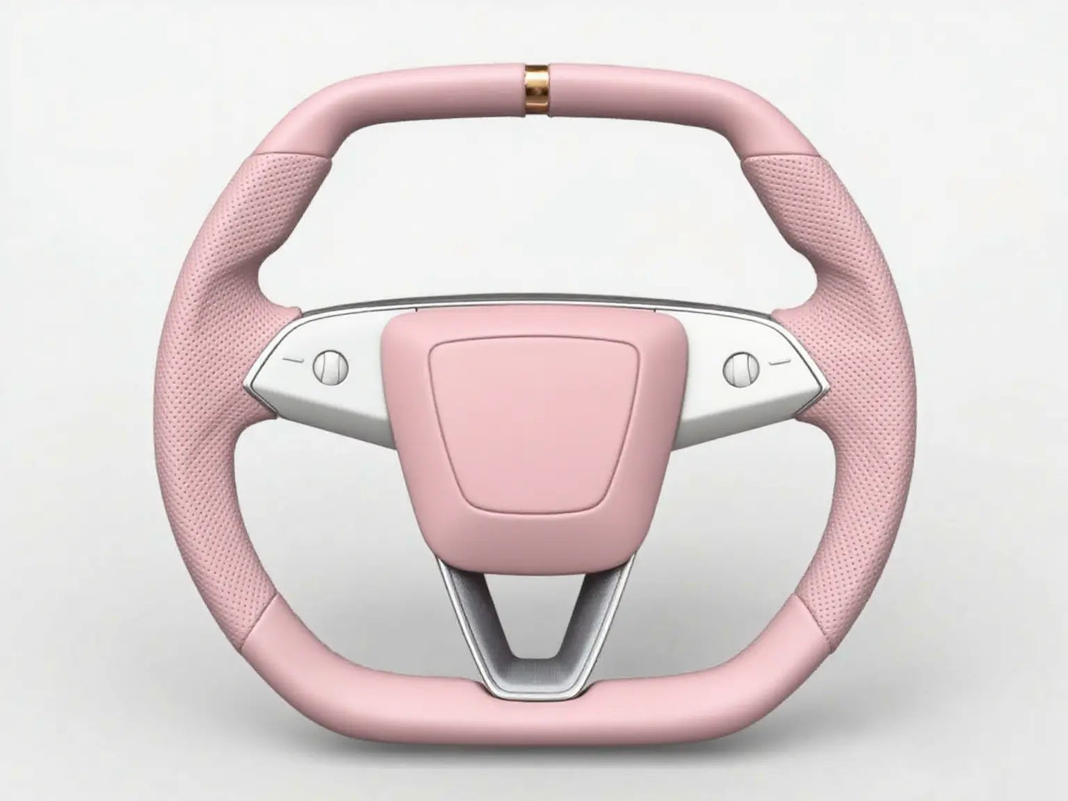 Soft-Pink-with-Gold-Trim-Tesla-Steering-Wheel-Super-Enhancer Axeco