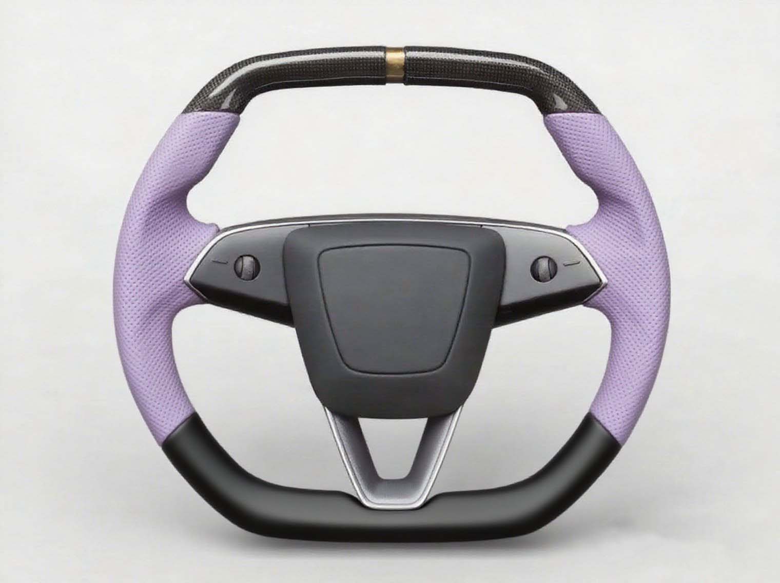 Soft Purple Tesla Steering Wheel Encounter the Unique Charm of Dreamy Color Scheme - Axeco