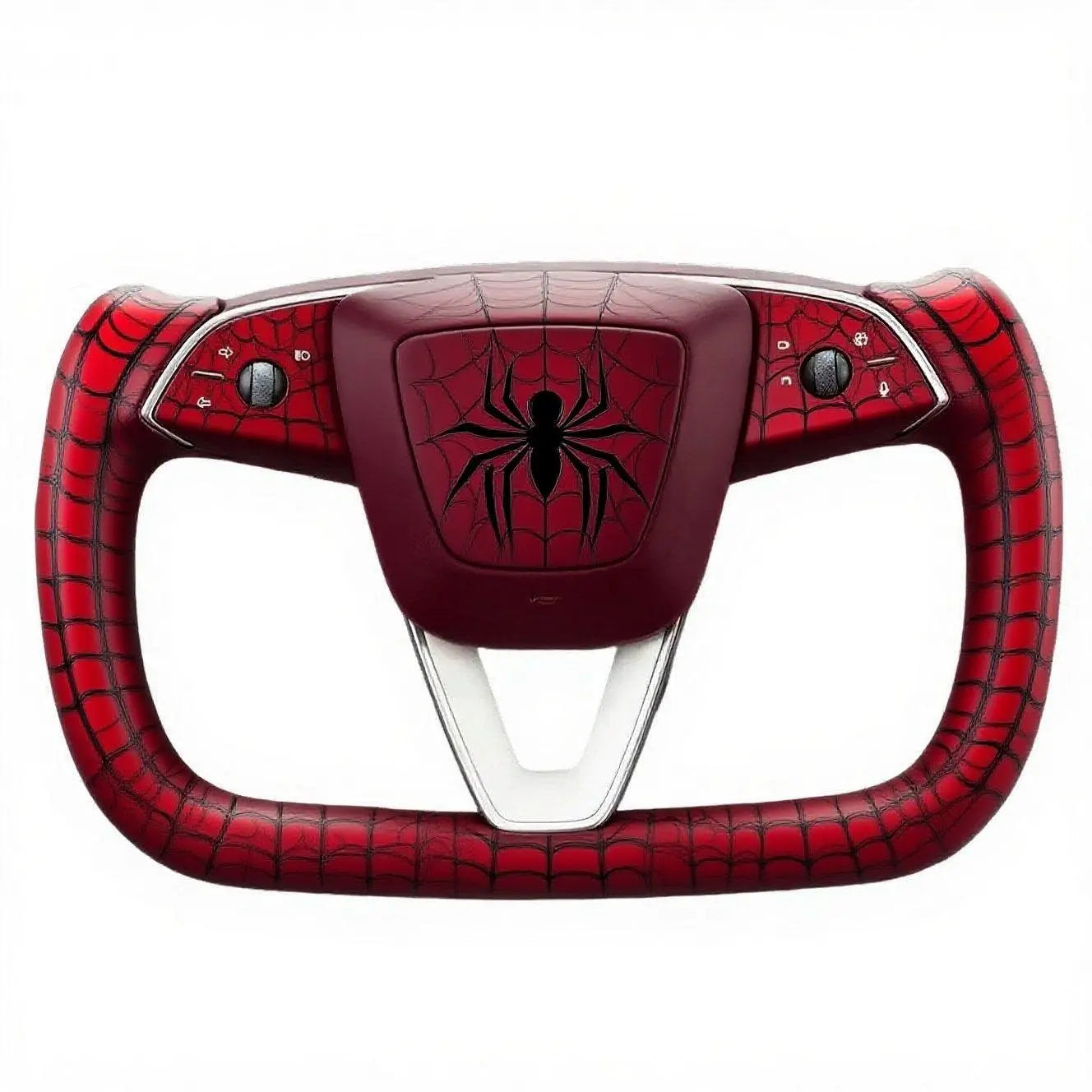 Spider-Man-Custom-Tesla-Steering-Wheel-Infusing-Heroic-Spirit-into-Every-Drive Axeco