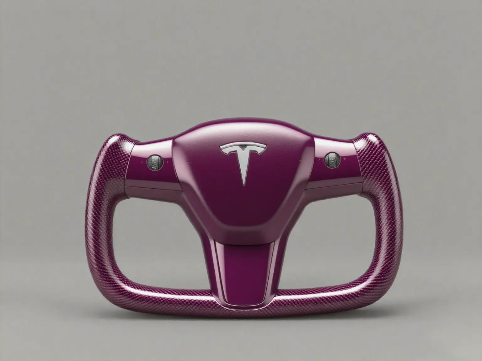 Tesla-Yoke-Steering-Wheel-Mysterious-Plum-colored-Deduces-Dreamy-Tension Axeco