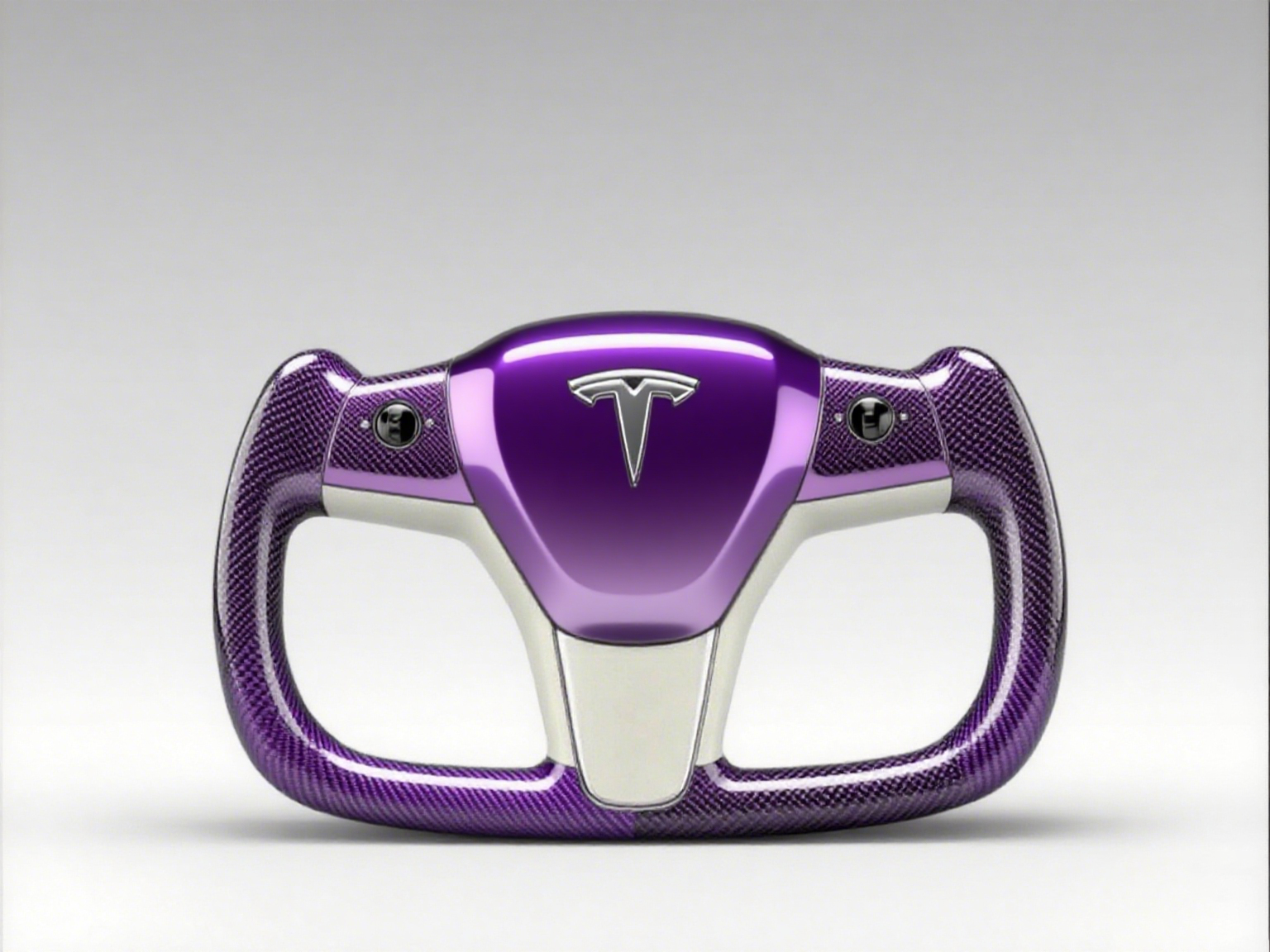 Tesla Yoke Steering Wheel: Purple Deduces Ultimate Luxurious Charm - Axeco