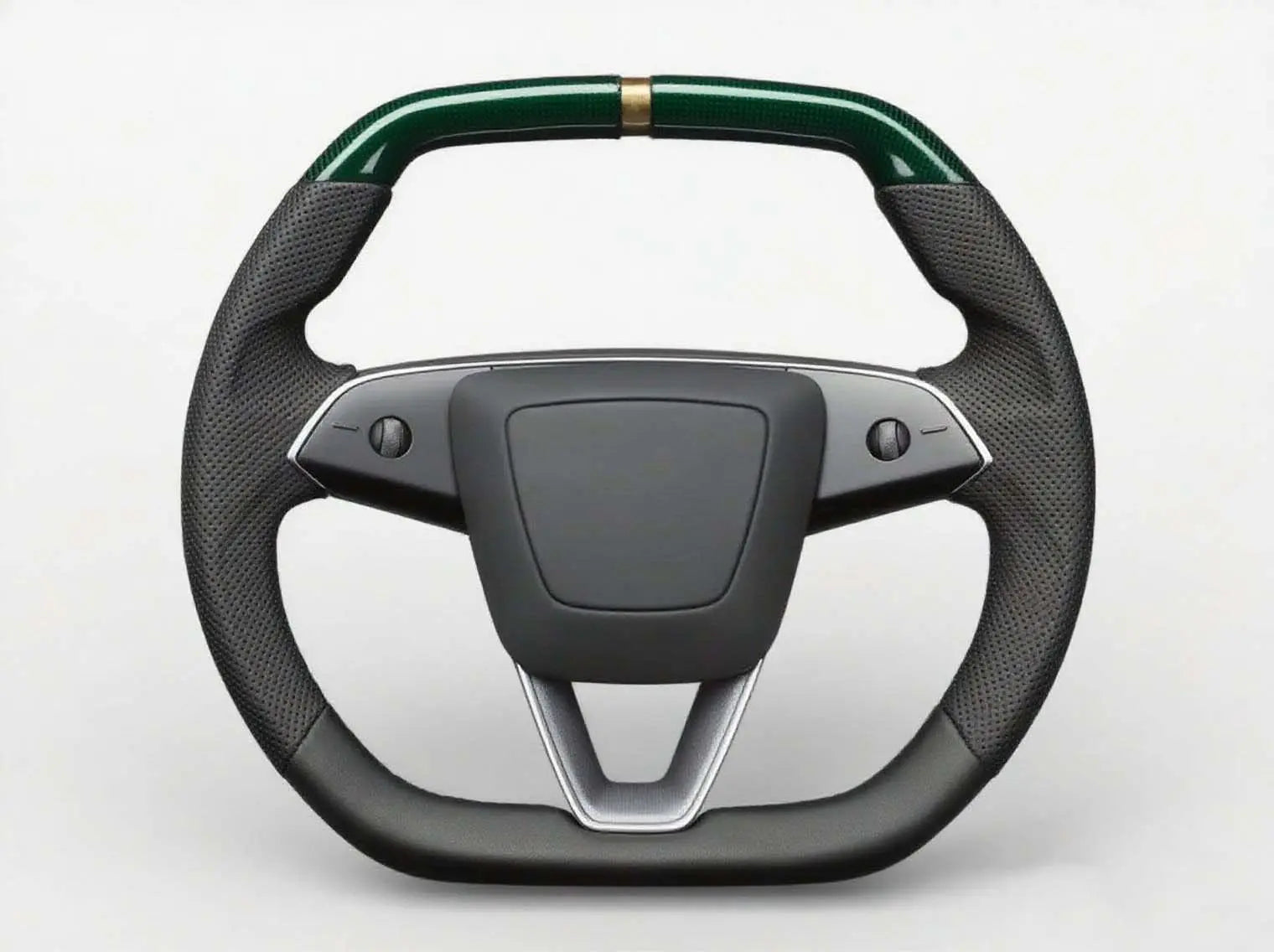 The-collision-of-green-and-black-Tesla-steering-wheel-creates-exclusive-taste Axeco