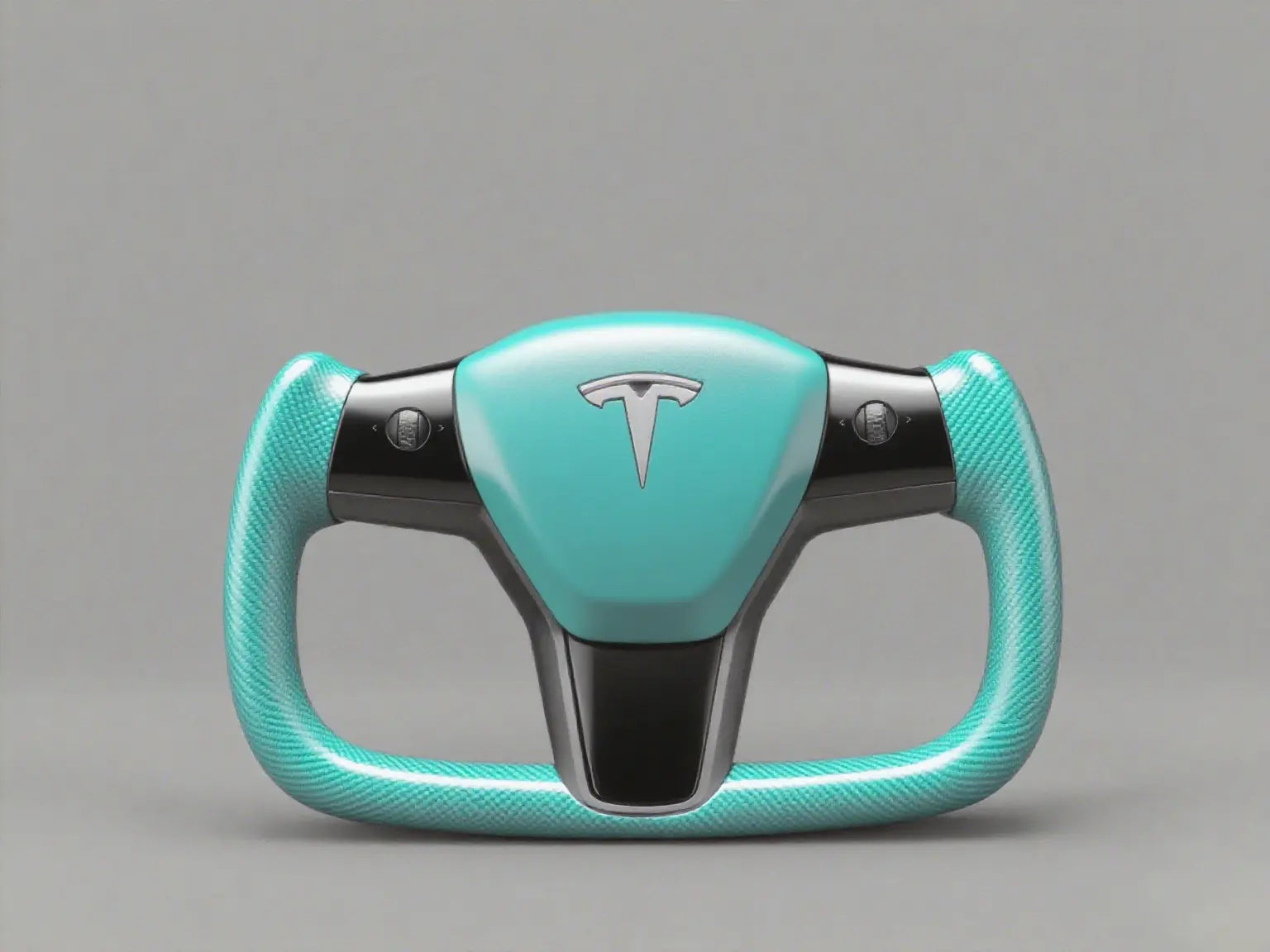 Tiffany-Blue-Carbon-Tesla-Yoke-Steering-Wheel-Emitting-Fresh-Luxury-Sense Axeco